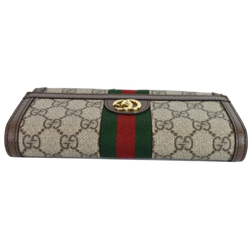 GUCCI  Ophidia GG Continental Supreme Canvas Wallet Beige - Picture 3 of 12